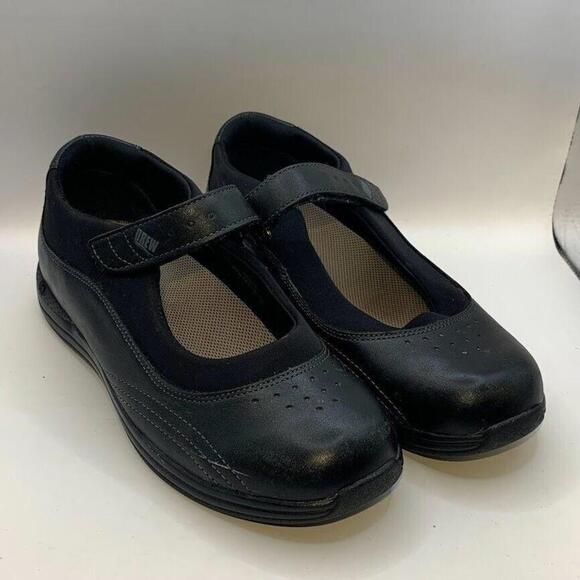 Drew Rose Black Orthopedic Diabetic Leather Mary Jane Comfort Shoes US Size 7M - Picture 1 of 10